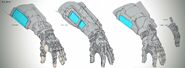 Exo-suit glove concept art by Jesse Lee