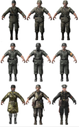 German character models. (Note: Volkssturm and Fallschirmjäger models are not used in the game)