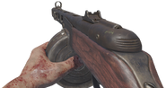 The PPSh-41 in Zombies mode. This model is different from the extended mag version in multiplayer, as it is held from the magazine instead of the handguard.