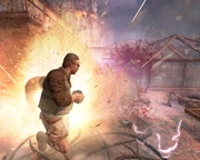 Зомби появился прямо перед миной...