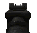 The AK-47's iron sights.