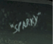 "Sparky" written on the side of the Death Machine