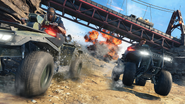 Blackout promotional image featuring two ATVs.