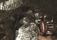 A corpse being distorted via the Ray Gun