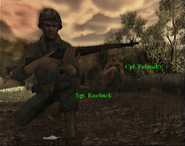 Sgt. Roebuck and Cpl. Polonsky as they appear in Call of Duty: World at War: Final Fronts.