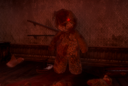 Giant teddy bear in Kino Der Toten.