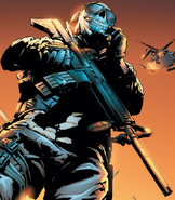Ghosts with his M4A1 on the "Dead Life" cover.