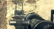 Iron sights in free-fire mode.