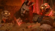 Takeo, and the rest of the crews, are dragged down under.