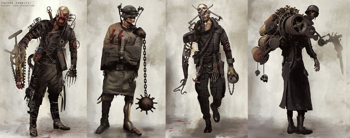 Call of Duty WWII Zombies Concept Art  Scary images, Creature concept art,  Zombie army