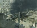 The crashed Black Hawk in the middle of the map.