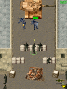Village Fight CoD4M.png (22 KB) Sergeant Barrows fighting off a tank and militants.