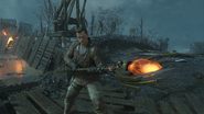 Dempsey holding the Staff of Fire