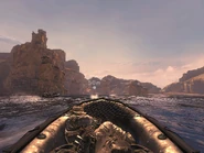 Captain Price and Soap riding a Zodiac in "Endgame".