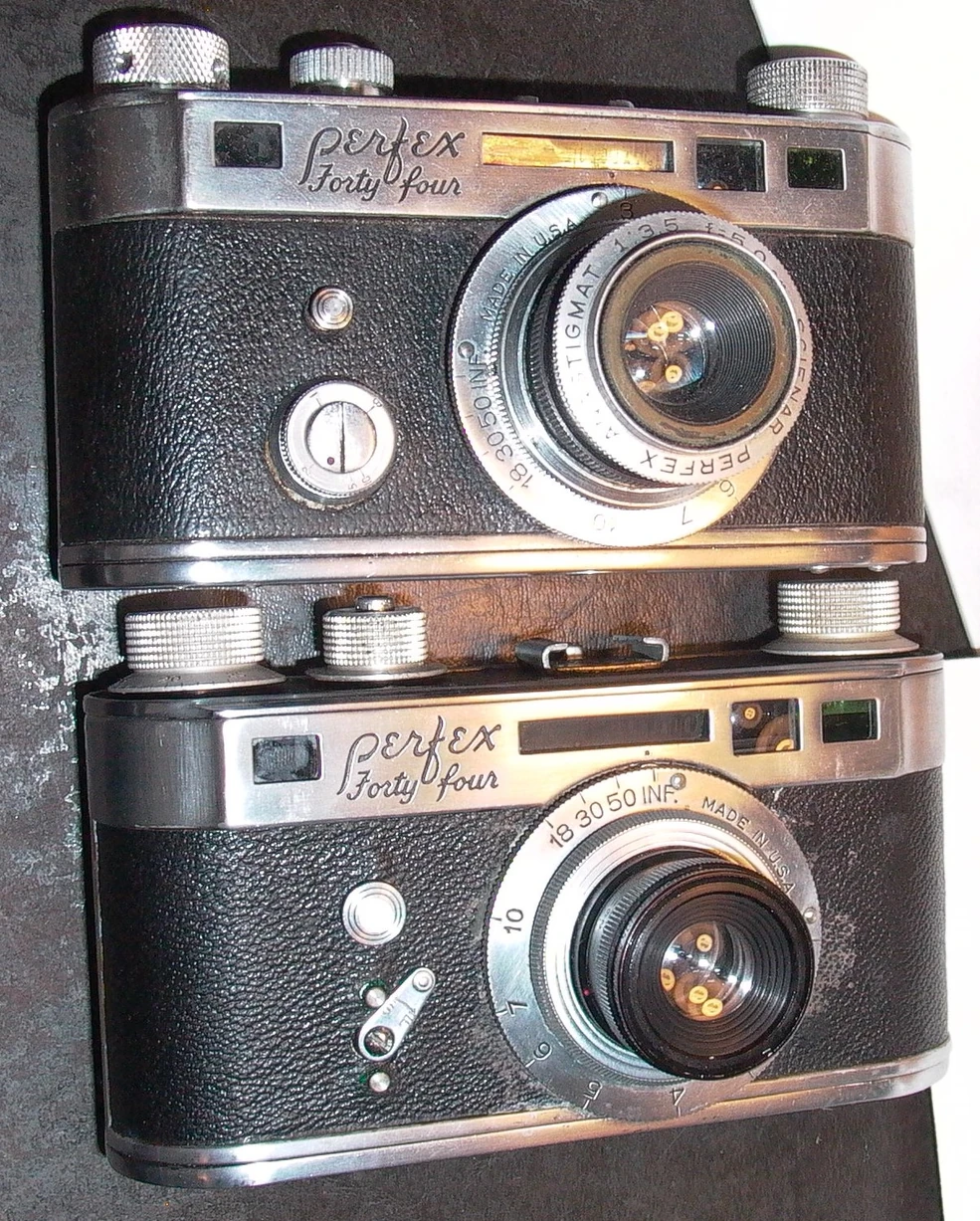 希少 Perfex Fifty Five 米国製 35mmレンジファインダー 2 Vintage Cameras Argus C-Forty-Four/ Perfex Fifty Five 35mm
