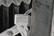 Angel Logo Brace Closure Detail