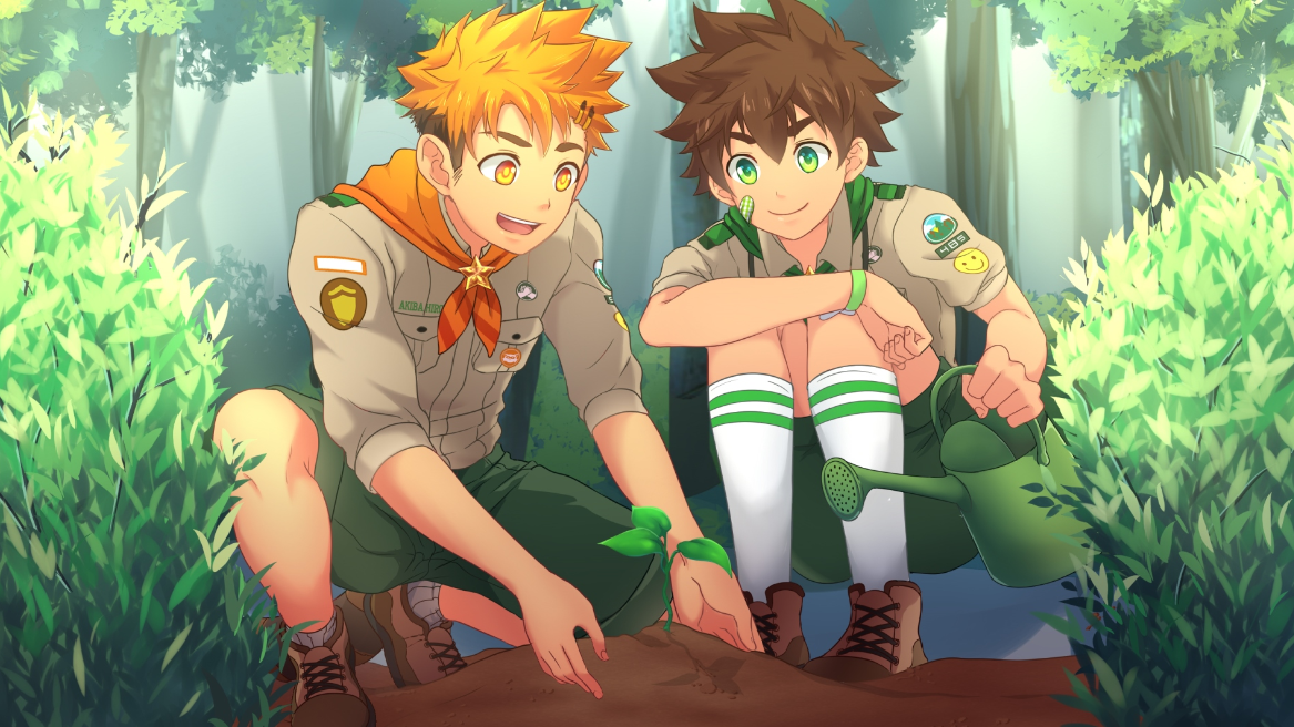 Hiro's Route begins most noticeably when Keitaro joins Hiro in plantin...