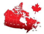 Canada red map