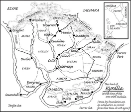 Ancient map of Kyralia, showing Imardin