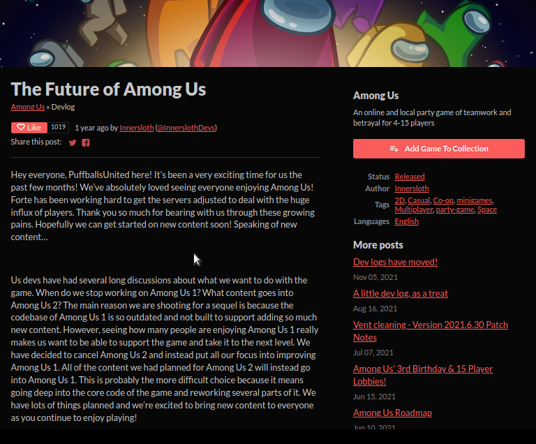 Among Us - Among Us' 3rd Birthday & 15 Player Lobbies Out Now