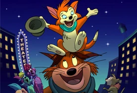 Banjo the cat and his friend Crazy Legs.