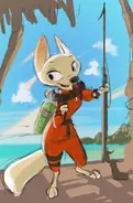 Art for a scrapped character in the film.