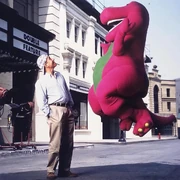 David Geffen and Barney