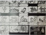 Storyboards for the film.