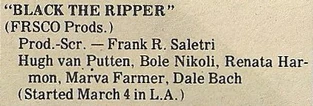 The film's production note from the 1974 issue of Variety.