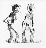 A tall skeleton rough sketch.