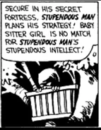 Stupendous Man hides in the G.R.O.S.S tree fort