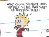 Calvin in Notebook Paper Form