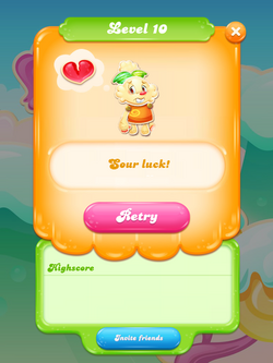 Level Failed Candy Crush Jelly Wiki Fandom