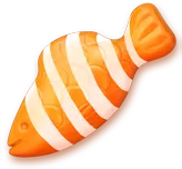An orange striped fish