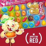 CANDY CRUSH JELLY SAGA is partnering with (RED) to AIDS. Help create an AIDS-free generation. (JELLYLICIOUS)RED is available from the App Store now through December 8, 2017 (PST).