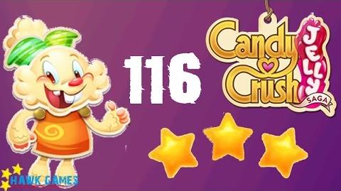 Candy Crush Jelly - 3 Stars Walkthrough Level 116 (Jelly mode)