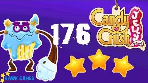 Candy Crush Jelly - 3 Stars Walkthrough Level 176 (Puffler Boss mode)