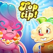 Boss Mode TIP! Set off an explosion with a special Candy. This will stun the Jelly Queen and bag an extra move for yourself! Extra tip: Plan ahead and keep this going for as long as you can