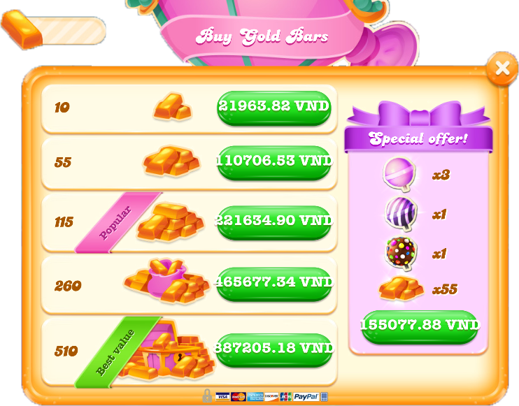 CANDY CRUSH JELLY SAGA BARRAS DE OURO - GOLD BAR - GCM Games