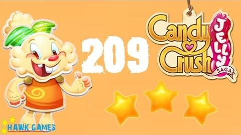 Candy Crush Jelly - 3 Stars Walkthrough Level 209 (Jelly mode)