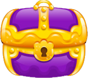 Treasure chest purple closed