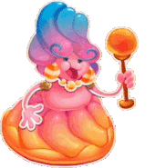 Jelly Queen appears when the player fails a level