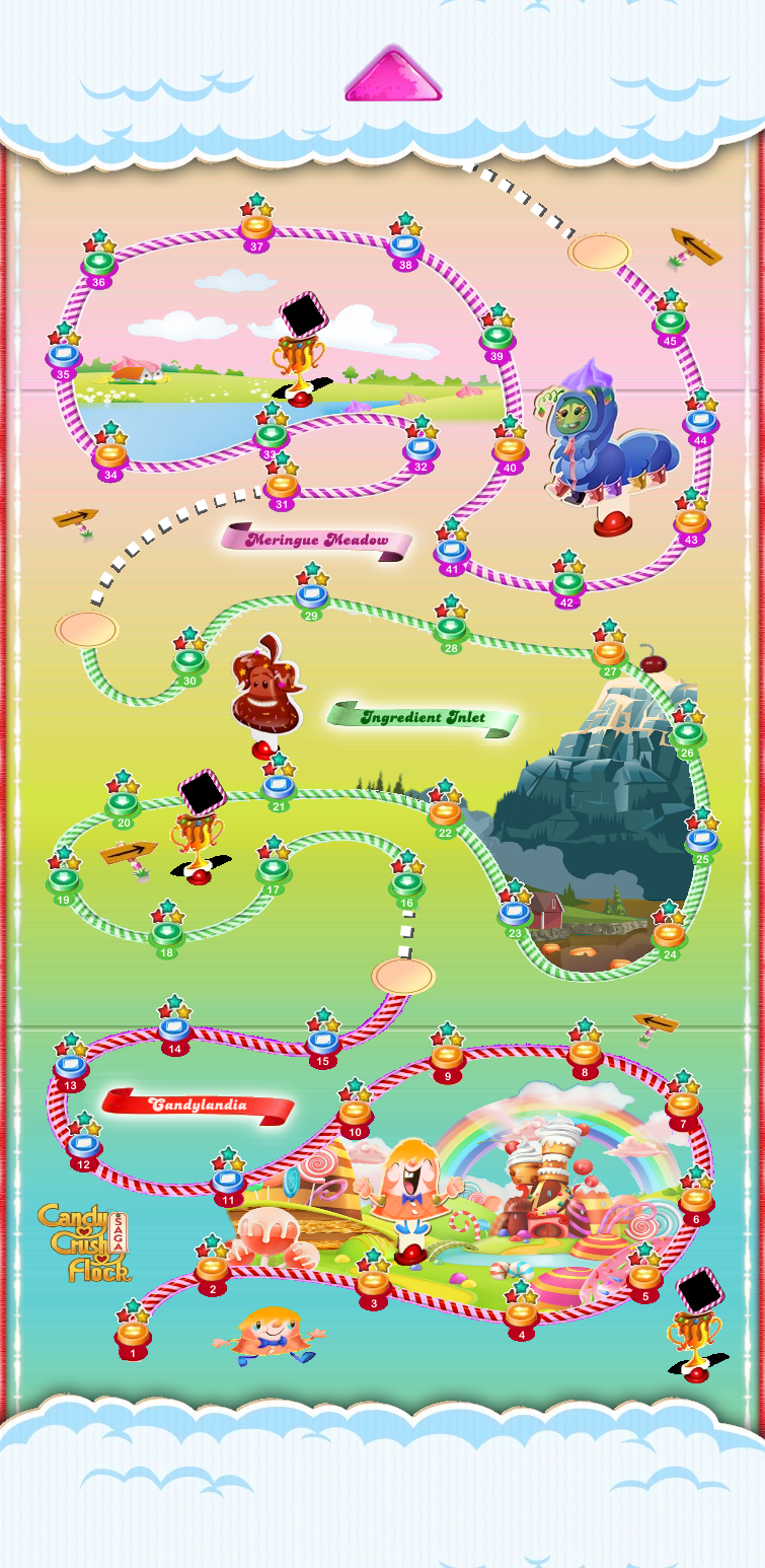 candy crush saga world map