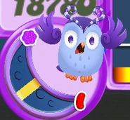 Stop! Destroy a purple candy, or I am going to fall! Odus does a crazy dance after he falls. (mobile)