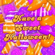 甘いハロウィーンを持っている