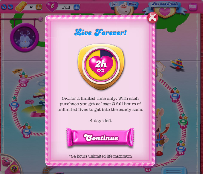 You can play Candy Crush with free, unlimited lives this week