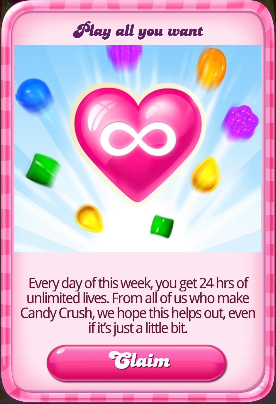 It's almost February! Time to celebrate - Candy Crush Saga