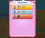 Leaderboard Facebook screen