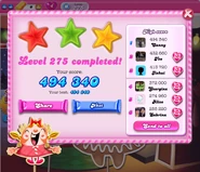 This level was actually completed in 42 moves. However, there is no sugar crush as the candy bombs are at zero.