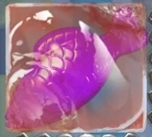 A purple jelly fish in marmalade